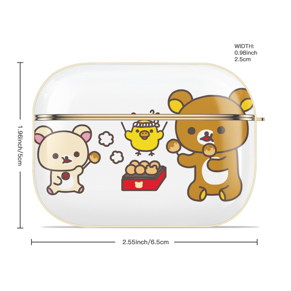 リラックマ リラックマ キイロイトリ Rilakkuma Korilakkuma Kiiroitori 【AirPods Pro用】ハードシェル保護ケース｜耐衝撃・防指紋・カラビナ付き商品仕様