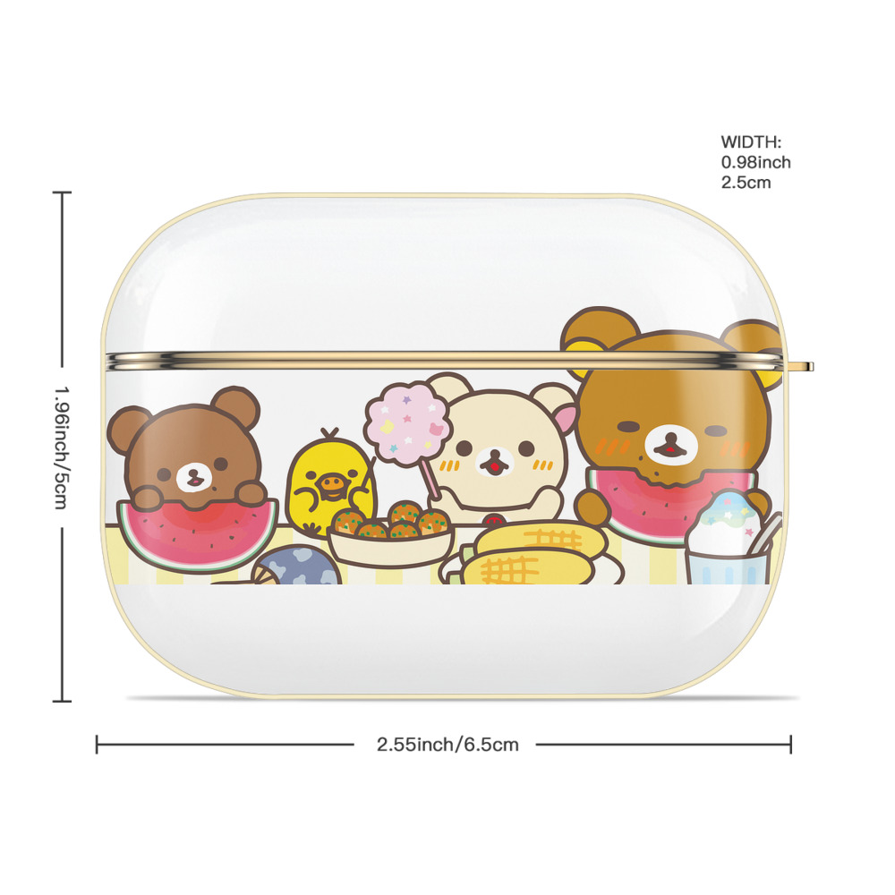 リラックマ リラックマ キイロイトリ Rilakkuma Korilakkuma Kiiroitori 【AirPods Pro用】ハードシェル保護ケース｜耐衝撃・防指紋・カラビナ付き商品仕様