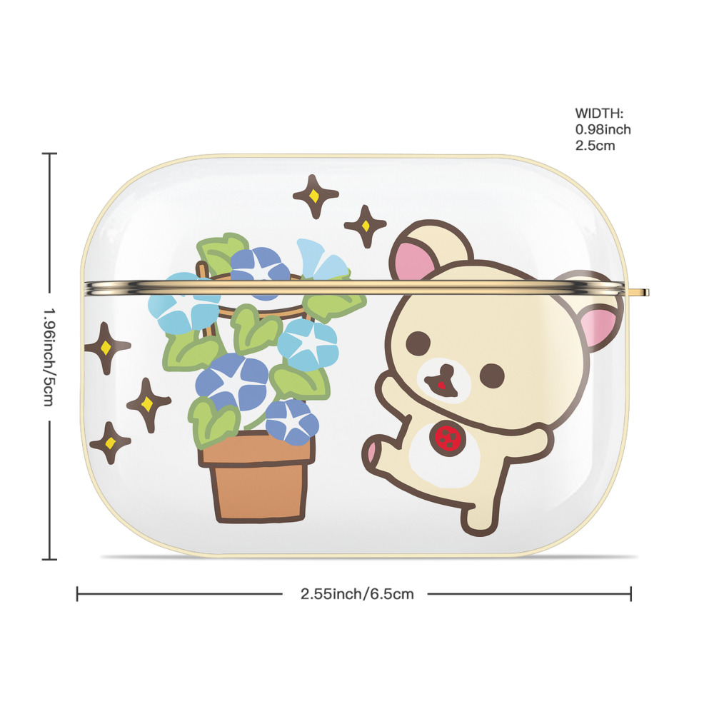 リラックマ リラックマ キイロイトリ Rilakkuma Korilakkuma Kiiroitori 【AirPods Pro用】ハードシェル保護ケース｜耐衝撃・防指紋・カラビナ付き商品仕様
