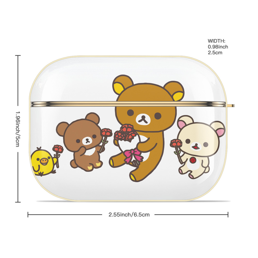リラックマ リラックマ キイロイトリ Rilakkuma Korilakkuma Kiiroitori 【AirPods Pro用】ハードシェル保護ケース｜耐衝撃・防指紋・カラビナ付き商品仕様