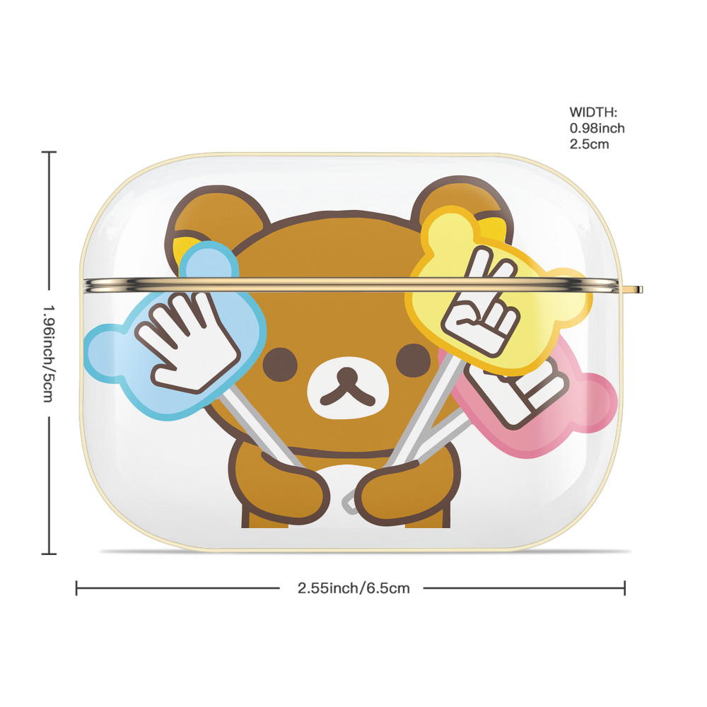 リラックマ リラックマ キイロイトリ Rilakkuma Korilakkuma Kiiroitori 【AirPods Pro用】ハードシェル保護ケース｜耐衝撃・防指紋・カラビナ付き商品仕様