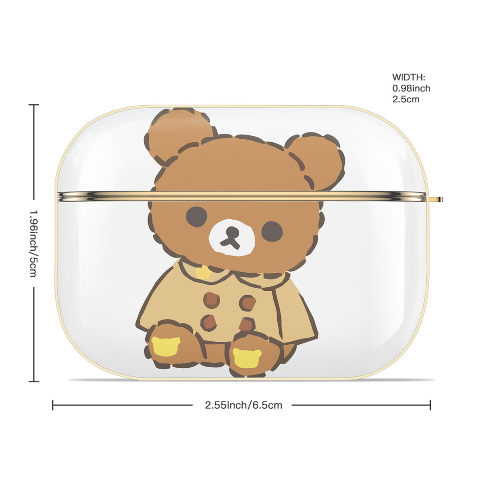 リラックマ リラックマ キイロイトリ Rilakkuma Korilakkuma Kiiroitori 【AirPods Pro用】ハードシェル保護ケース｜耐衝撃・防指紋・カラビナ付き商品仕様