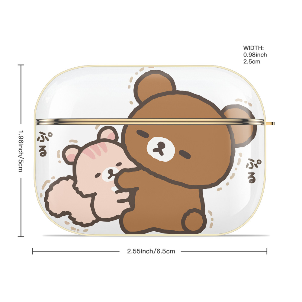 リラックマ リラックマ キイロイトリ Rilakkuma Korilakkuma Kiiroitori 【AirPods Pro用】ハードシェル保護ケース｜耐衝撃・防指紋・カラビナ付き商品仕様
