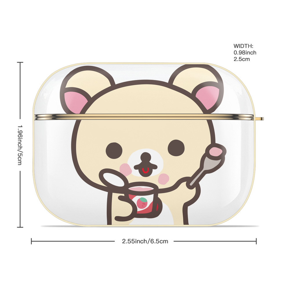 リラックマ リラックマ キイロイトリ Rilakkuma Korilakkuma Kiiroitori 【AirPods Pro用】ハードシェル保護ケース｜耐衝撃・防指紋・カラビナ付き商品仕様