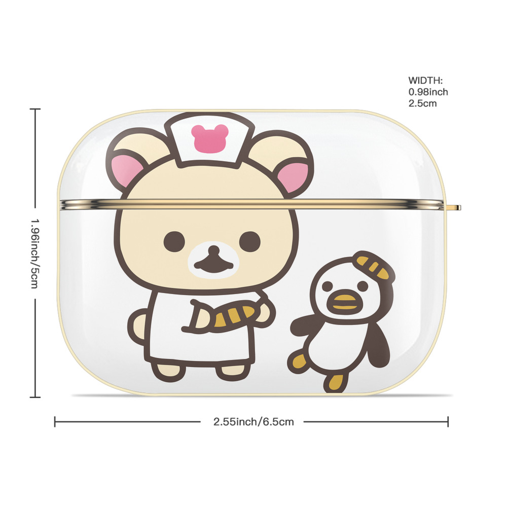 リラックマ リラックマ キイロイトリ Rilakkuma Korilakkuma Kiiroitori 【AirPods Pro用】ハードシェル保護ケース｜耐衝撃・防指紋・カラビナ付き商品仕様