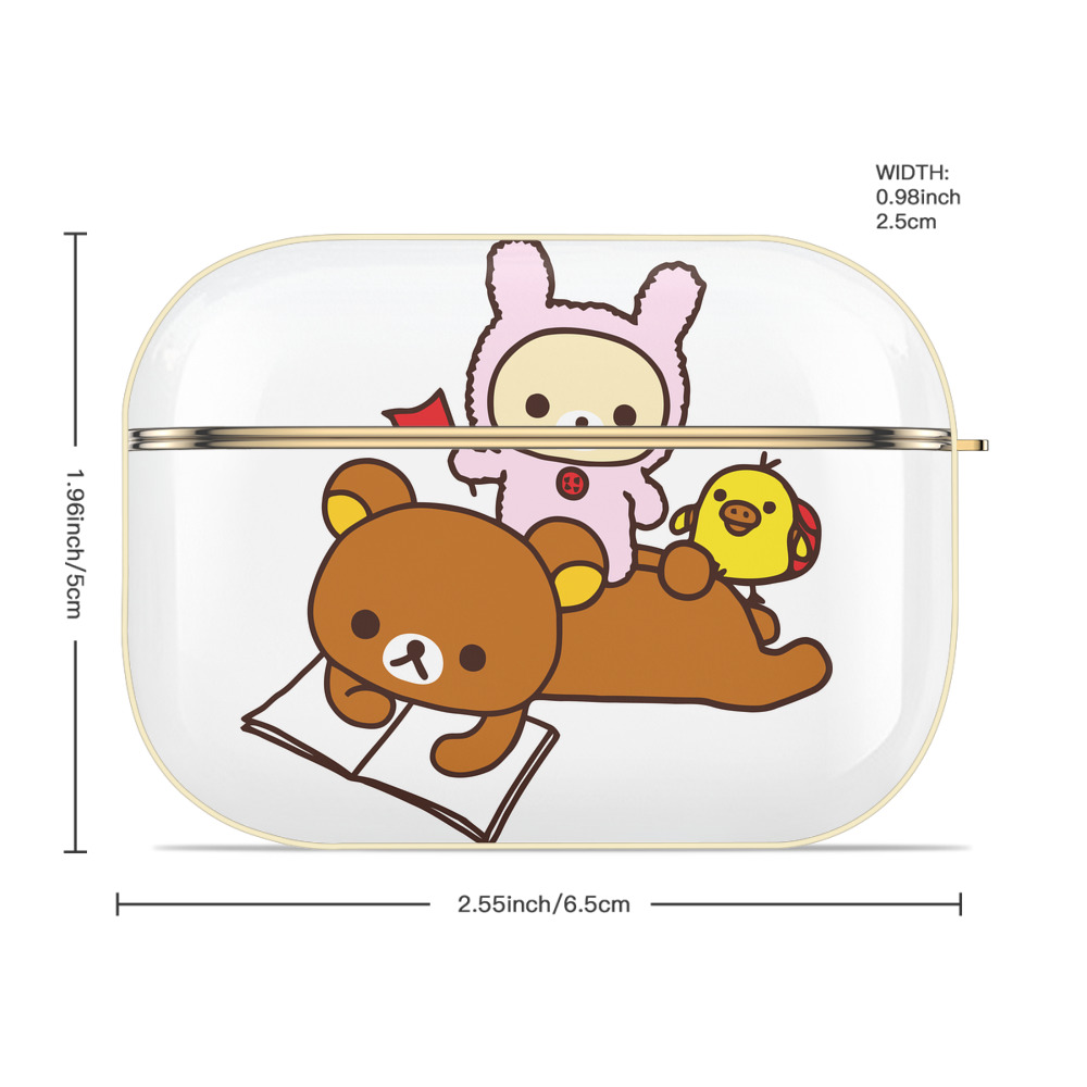 リラックマ リラックマ キイロイトリ Rilakkuma Korilakkuma Kiiroitori 【AirPods Pro用】ハードシェル保護ケース｜耐衝撃・防指紋・カラビナ付き商品仕様