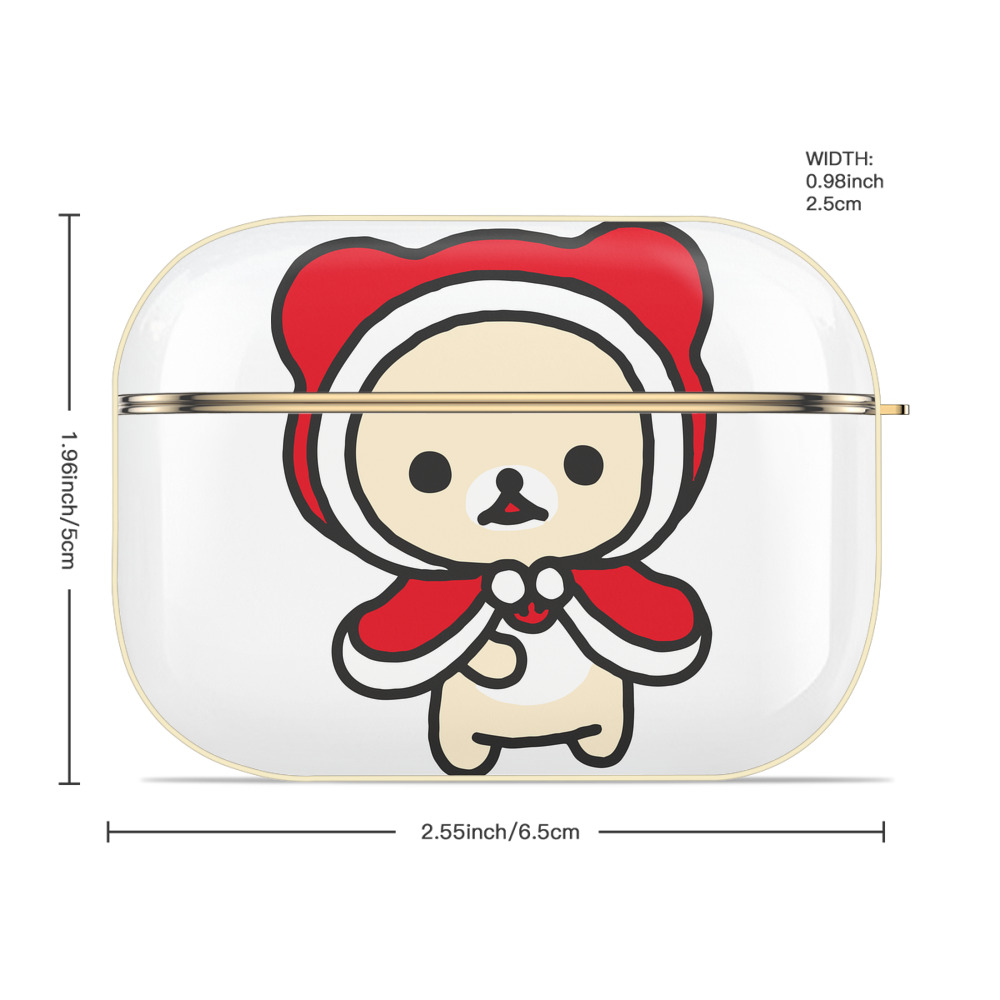 リラックマ リラックマ キイロイトリ Rilakkuma Korilakkuma Kiiroitori 【AirPods Pro用】ハードシェル保護ケース｜耐衝撃・防指紋・カラビナ付き商品仕様