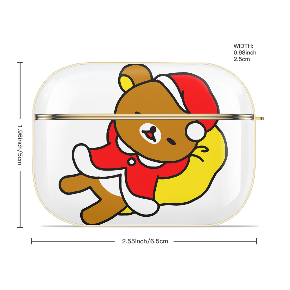 リラックマ リラックマ キイロイトリ Rilakkuma Korilakkuma Kiiroitori 【AirPods Pro用】ハードシェル保護ケース｜耐衝撃・防指紋・カラビナ付き商品仕様