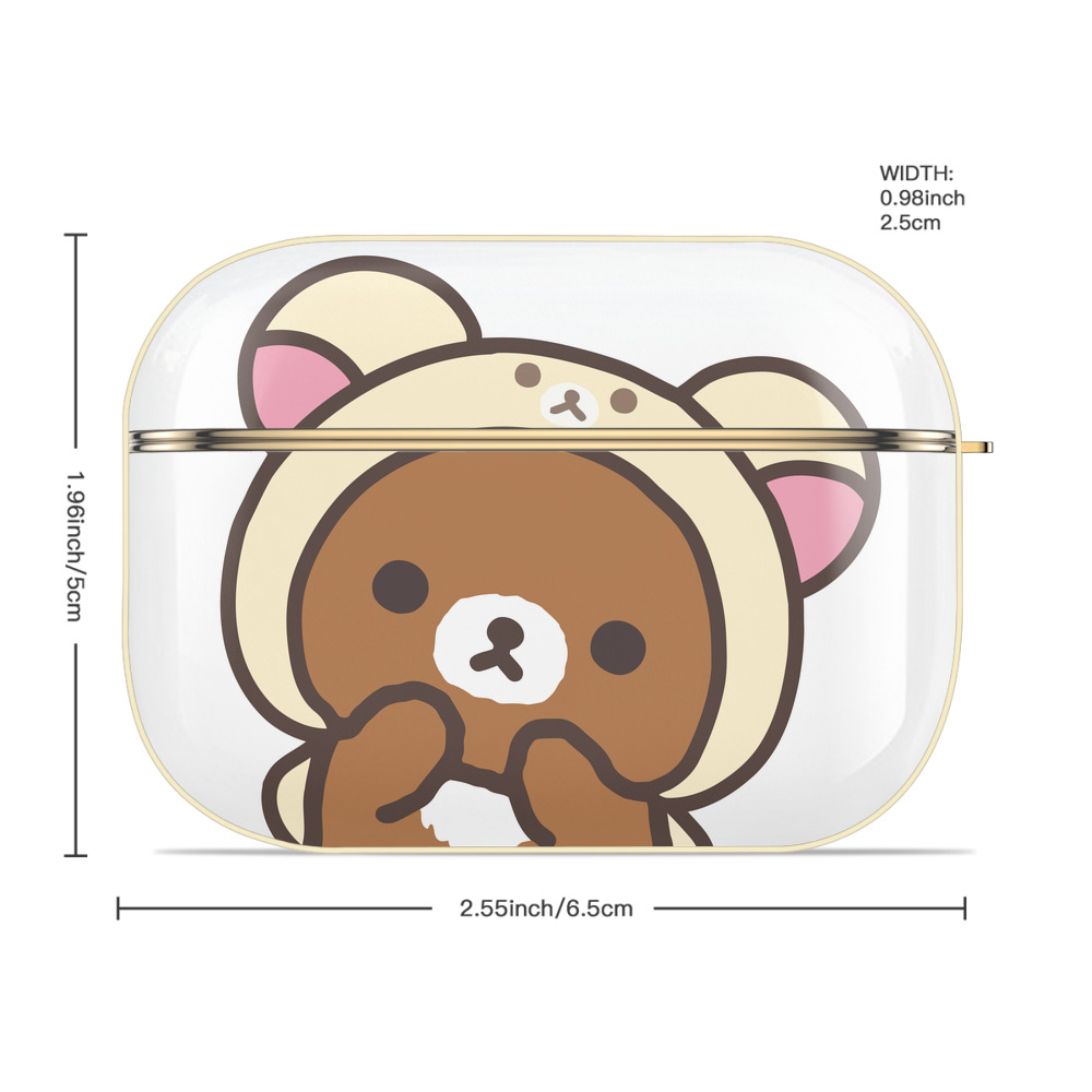 リラックマ リラックマ キイロイトリ Rilakkuma Korilakkuma Kiiroitori 【AirPods Pro用】ハードシェル保護ケース｜耐衝撃・防指紋・カラビナ付き商品仕様