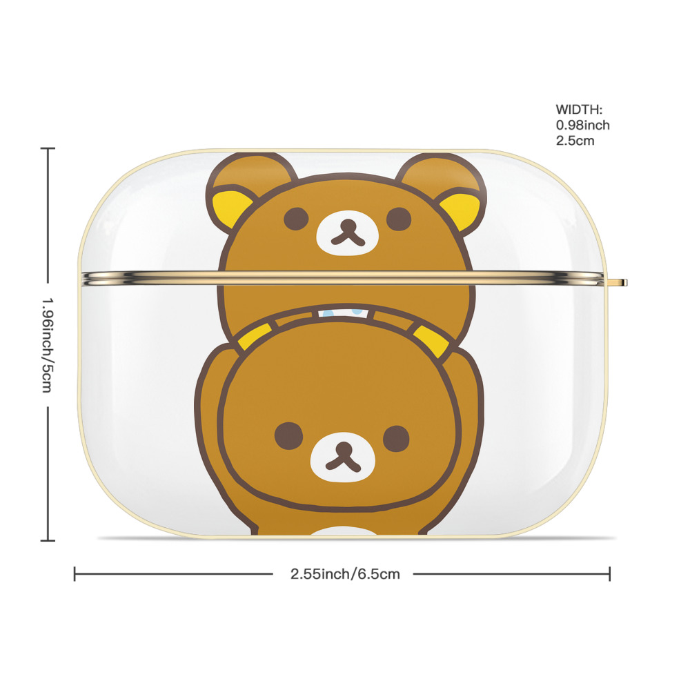 リラックマ リラックマ キイロイトリ Rilakkuma Korilakkuma Kiiroitori 【AirPods Pro用】ハードシェル保護ケース｜耐衝撃・防指紋・カラビナ付き商品仕様