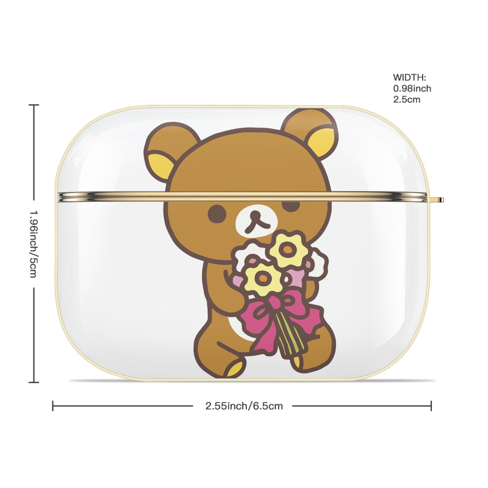 リラックマ リラックマ キイロイトリ Rilakkuma Korilakkuma Kiiroitori 【AirPods Pro用】ハードシェル保護ケース｜耐衝撃・防指紋・カラビナ付き商品仕様