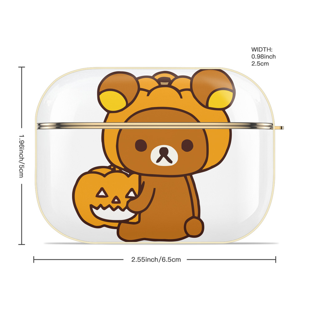 リラックマ リラックマ キイロイトリ Rilakkuma Korilakkuma Kiiroitori 【AirPods Pro用】ハードシェル保護ケース｜耐衝撃・防指紋・カラビナ付き商品仕様