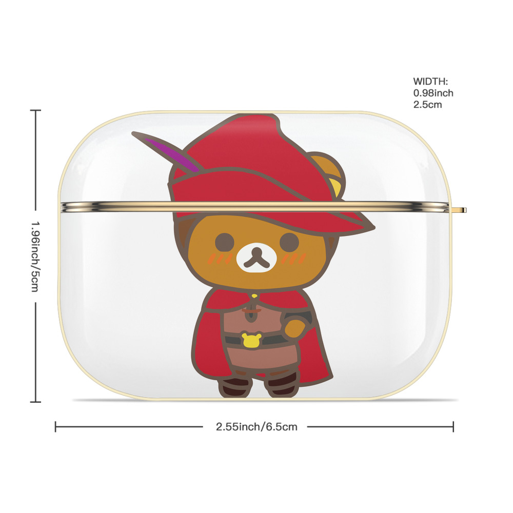 リラックマ リラックマ キイロイトリ Rilakkuma Korilakkuma Kiiroitori 【AirPods Pro用】ハードシェル保護ケース｜耐衝撃・防指紋・カラビナ付き商品仕様