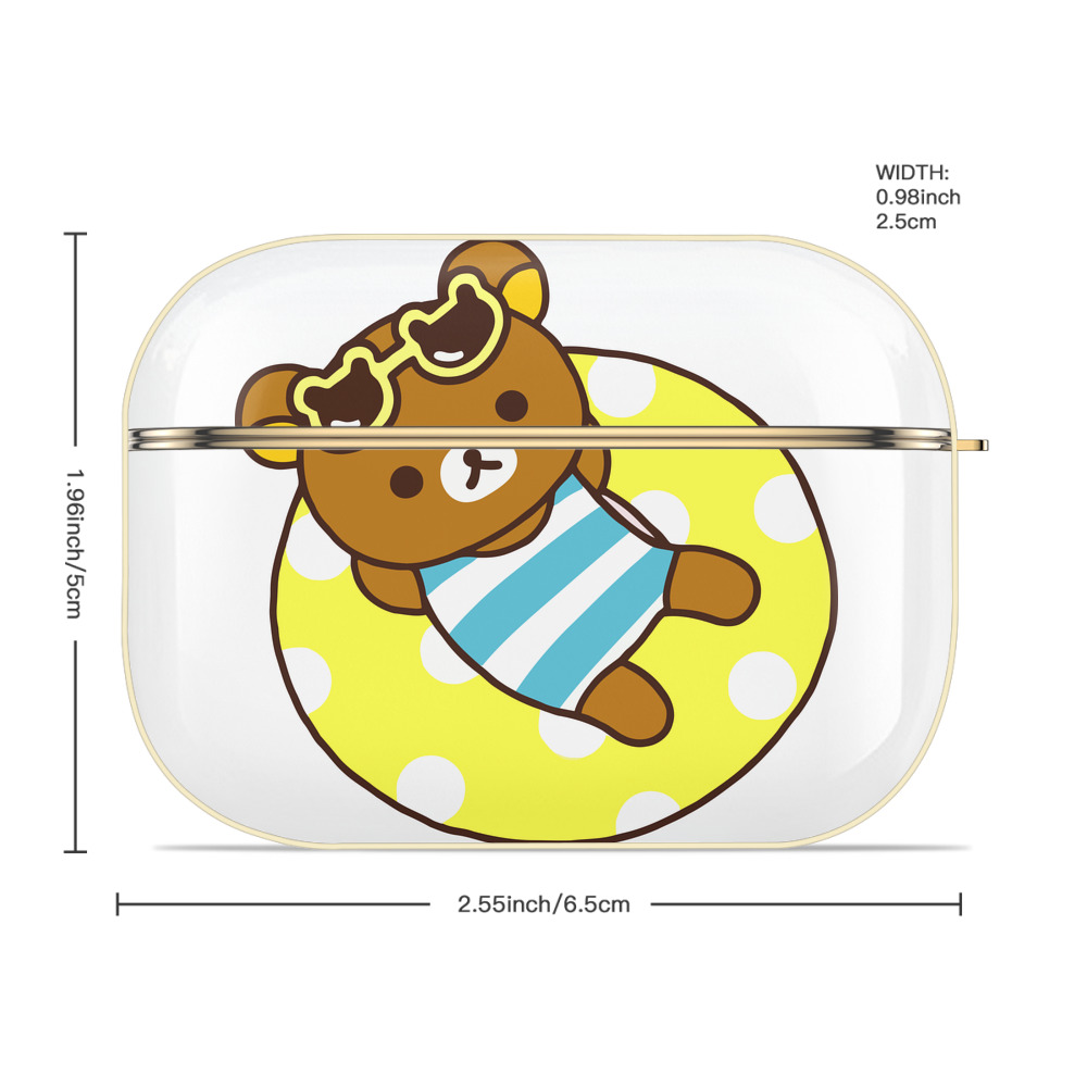 リラックマ リラックマ キイロイトリ Rilakkuma Korilakkuma Kiiroitori 【AirPods Pro用】ハードシェル保護ケース｜耐衝撃・防指紋・カラビナ付き商品仕様