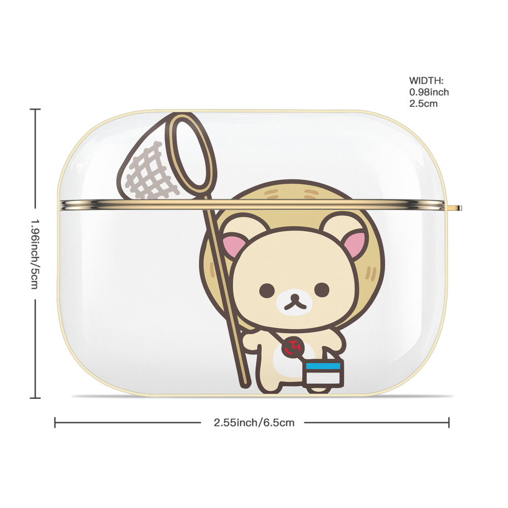 リラックマ リラックマ キイロイトリ Rilakkuma Korilakkuma Kiiroitori 【AirPods Pro用】ハードシェル保護ケース｜耐衝撃・防指紋・カラビナ付き商品仕様