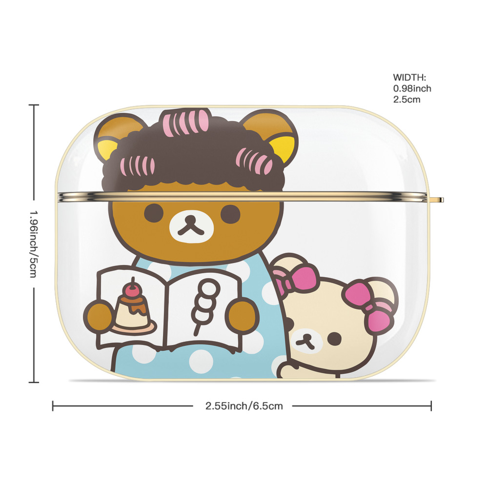 リラックマ リラックマ キイロイトリ Rilakkuma Korilakkuma Kiiroitori 【AirPods Pro用】ハードシェル保護ケース｜耐衝撃・防指紋・カラビナ付き商品仕様