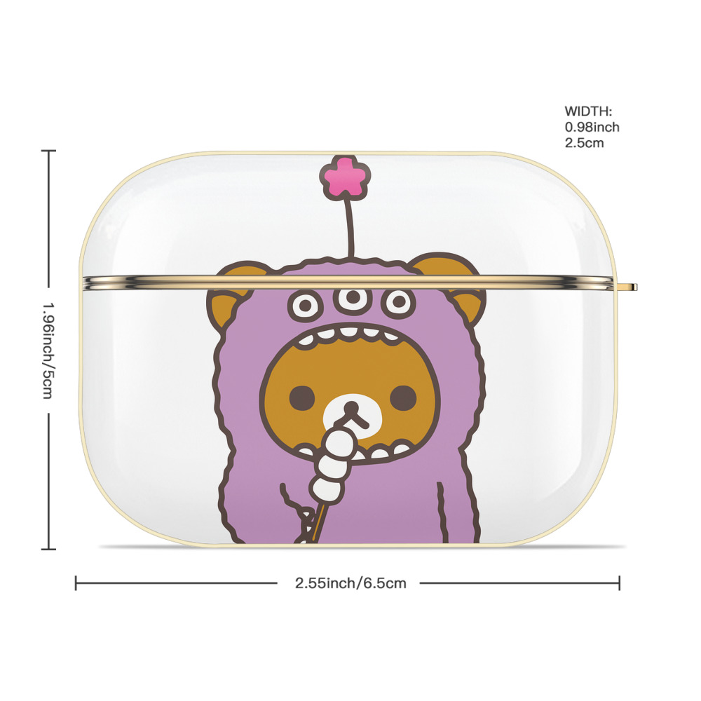 リラックマ リラックマ キイロイトリ Rilakkuma Korilakkuma Kiiroitori 【AirPods Pro用】ハードシェル保護ケース｜耐衝撃・防指紋・カラビナ付き商品仕様