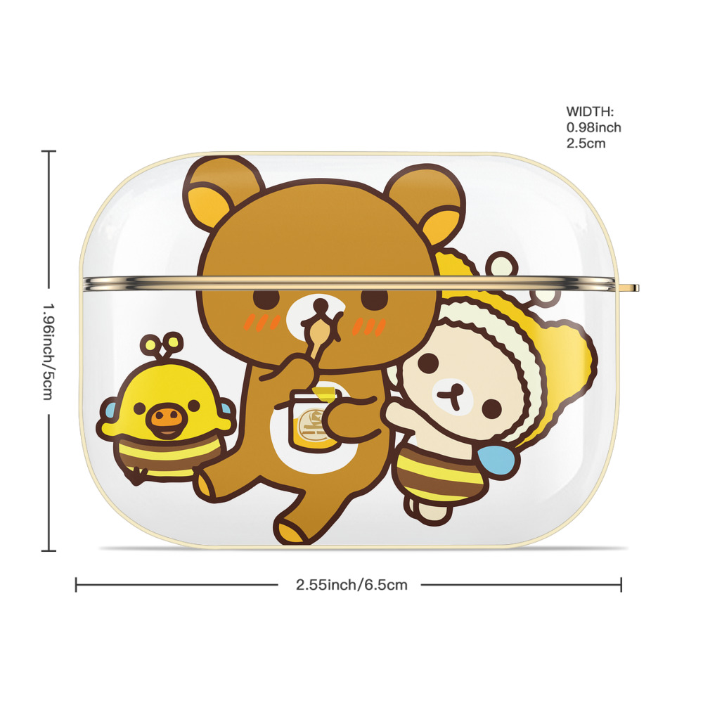 リラックマ リラックマ キイロイトリ Rilakkuma Korilakkuma Kiiroitori 【AirPods Pro用】ハードシェル保護ケース｜耐衝撃・防指紋・カラビナ付き商品仕様