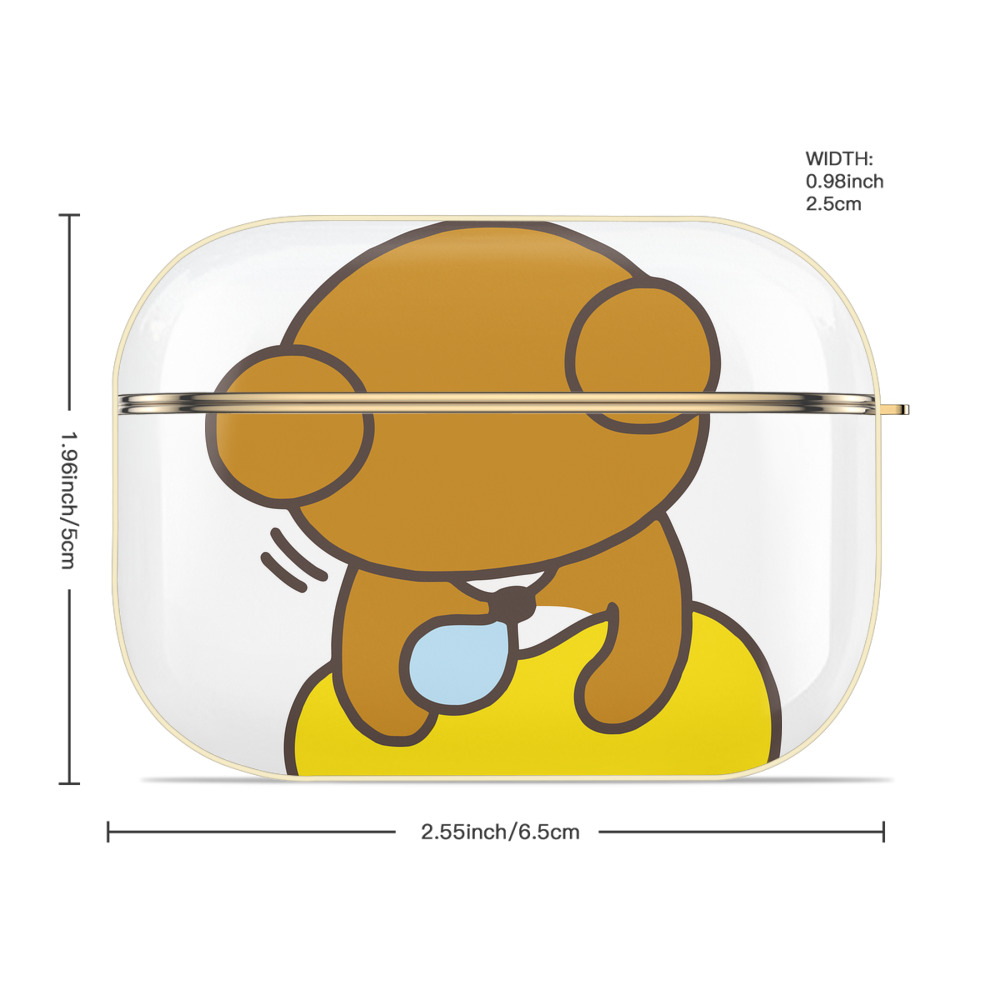 リラックマ リラックマ キイロイトリ Rilakkuma Korilakkuma Kiiroitori 【AirPods Pro用】ハードシェル保護ケース｜耐衝撃・防指紋・カラビナ付き商品仕様