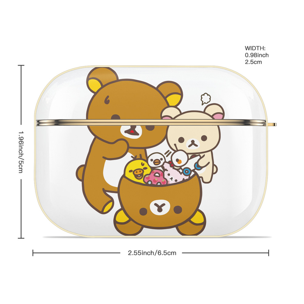 リラックマ リラックマ キイロイトリ Rilakkuma Korilakkuma Kiiroitori 【AirPods Pro用】ハードシェル保護ケース｜耐衝撃・防指紋・カラビナ付き商品仕様