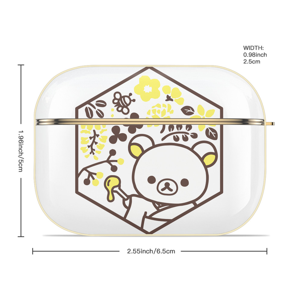 リラックマ リラックマ キイロイトリ Rilakkuma Korilakkuma Kiiroitori 【AirPods Pro用】ハードシェル保護ケース｜耐衝撃・防指紋・カラビナ付き商品仕様