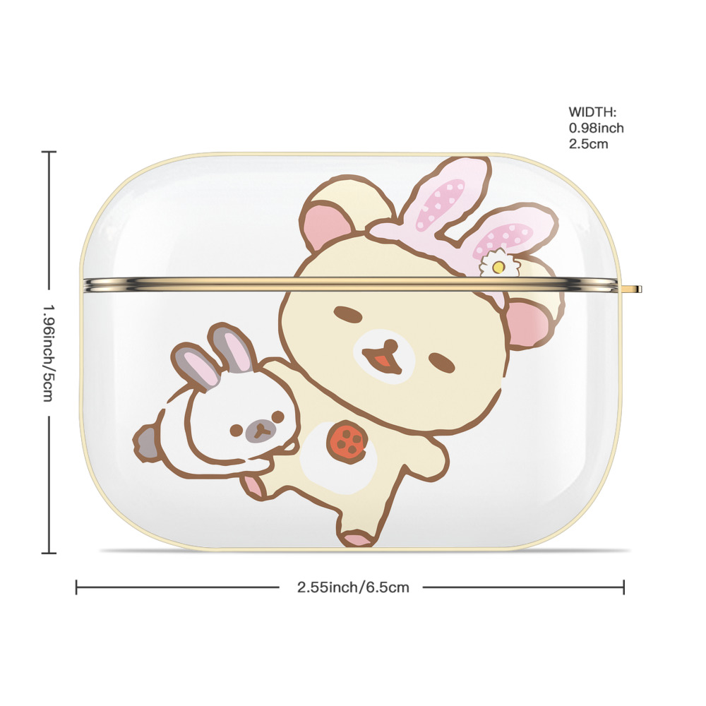 リラックマ リラックマ キイロイトリ Rilakkuma Korilakkuma Kiiroitori 【AirPods Pro用】ハードシェル保護ケース｜耐衝撃・防指紋・カラビナ付き商品仕様
