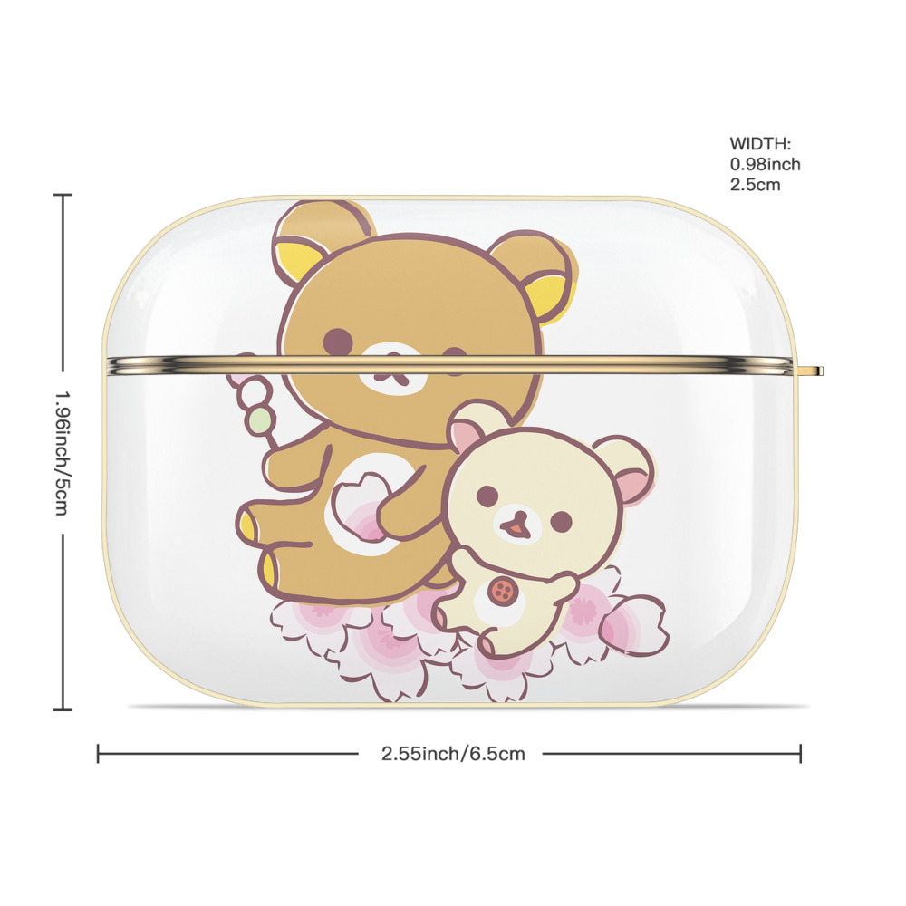 リラックマ リラックマ キイロイトリ Rilakkuma Korilakkuma Kiiroitori 【AirPods Pro用】ハードシェル保護ケース｜耐衝撃・防指紋・カラビナ付き商品仕様