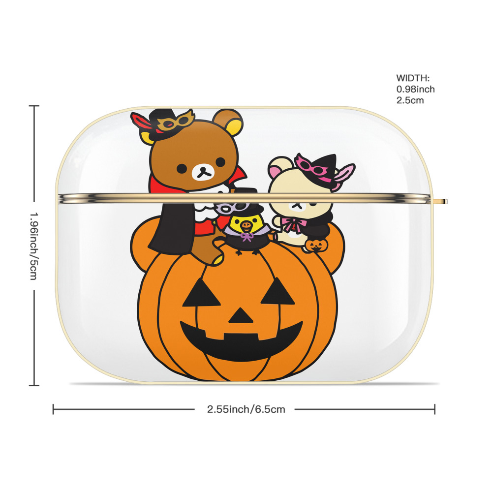 リラックマ リラックマ キイロイトリ Rilakkuma Korilakkuma Kiiroitori 【AirPods Pro用】ハードシェル保護ケース｜耐衝撃・防指紋・カラビナ付き商品仕様