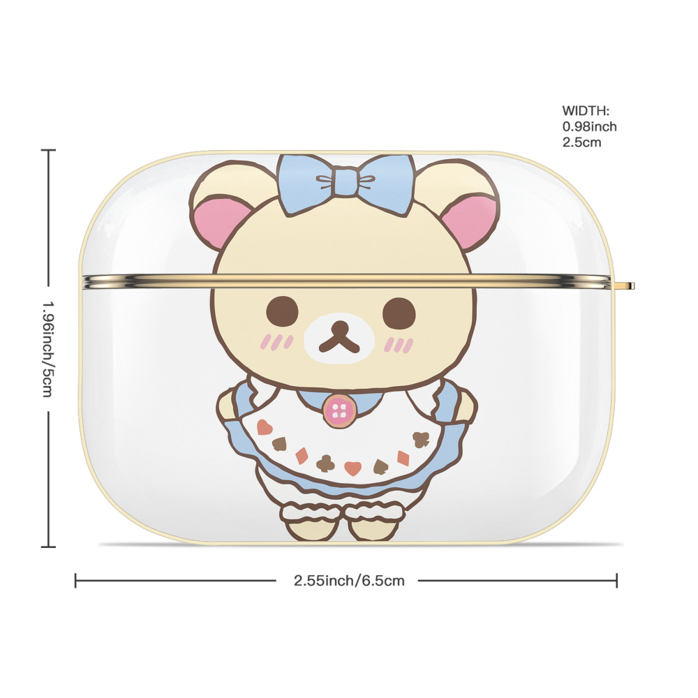 リラックマ リラックマ キイロイトリ Rilakkuma Korilakkuma Kiiroitori 【AirPods Pro用】ハードシェル保護ケース｜耐衝撃・防指紋・カラビナ付き商品仕様
