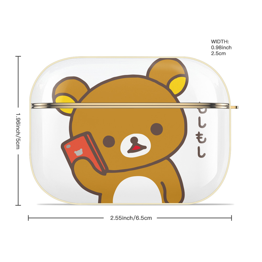 リラックマ リラックマ キイロイトリ Rilakkuma Korilakkuma Kiiroitori 【AirPods Pro用】ハードシェル保護ケース｜耐衝撃・防指紋・カラビナ付き商品仕様