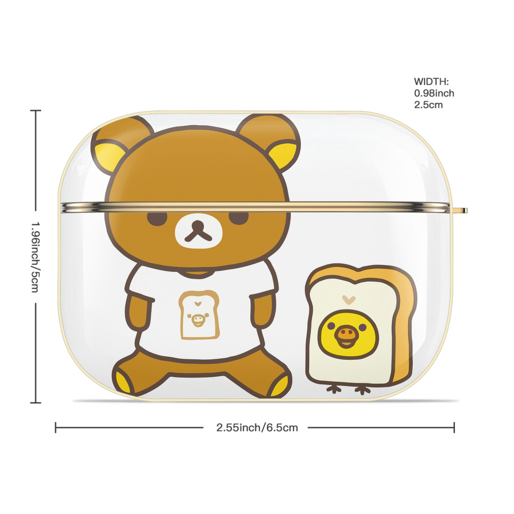 リラックマ リラックマ キイロイトリ Rilakkuma Korilakkuma Kiiroitori 【AirPods Pro用】ハードシェル保護ケース｜耐衝撃・防指紋・カラビナ付き商品仕様
