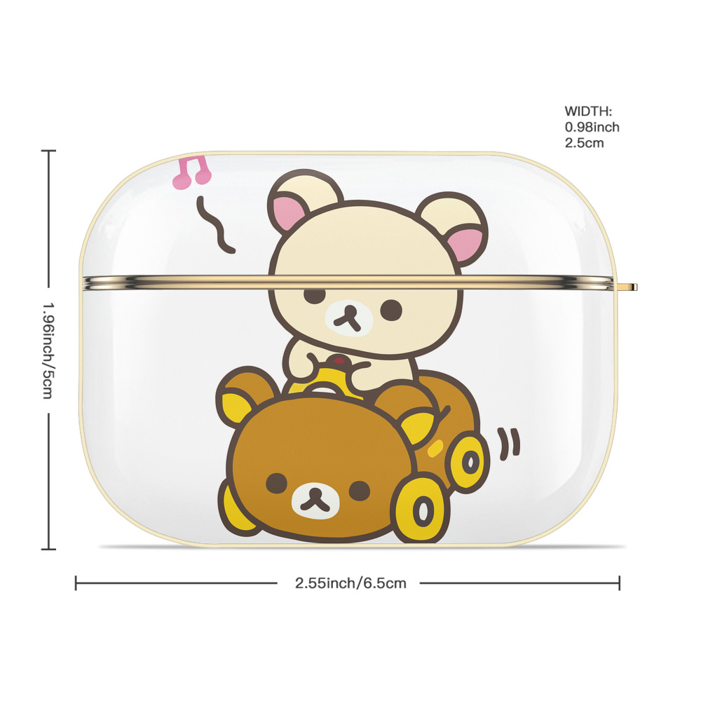 リラックマ リラックマ キイロイトリ Rilakkuma Korilakkuma Kiiroitori 【AirPods Pro用】ハードシェル保護ケース｜耐衝撃・防指紋・カラビナ付き商品仕様