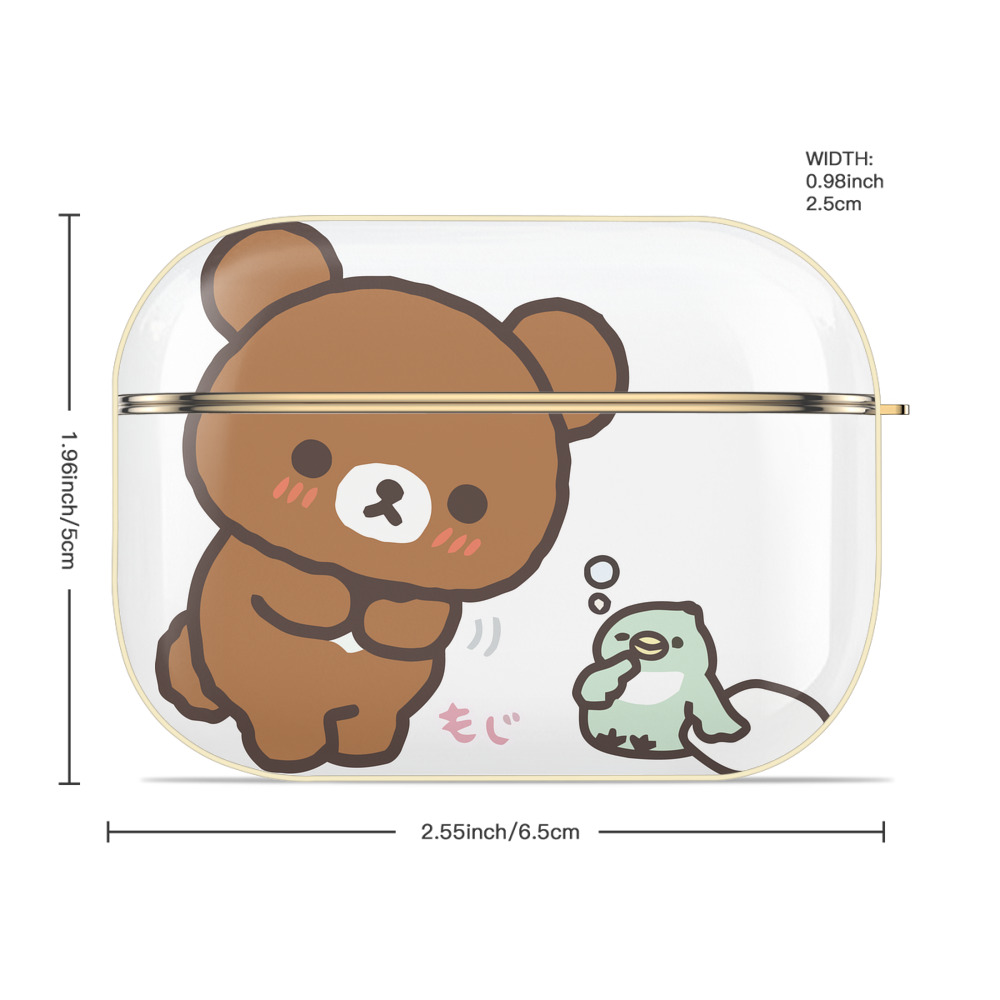 リラックマ リラックマ キイロイトリ Rilakkuma Korilakkuma Kiiroitori 【AirPods Pro用】ハードシェル保護ケース｜耐衝撃・防指紋・カラビナ付き商品仕様