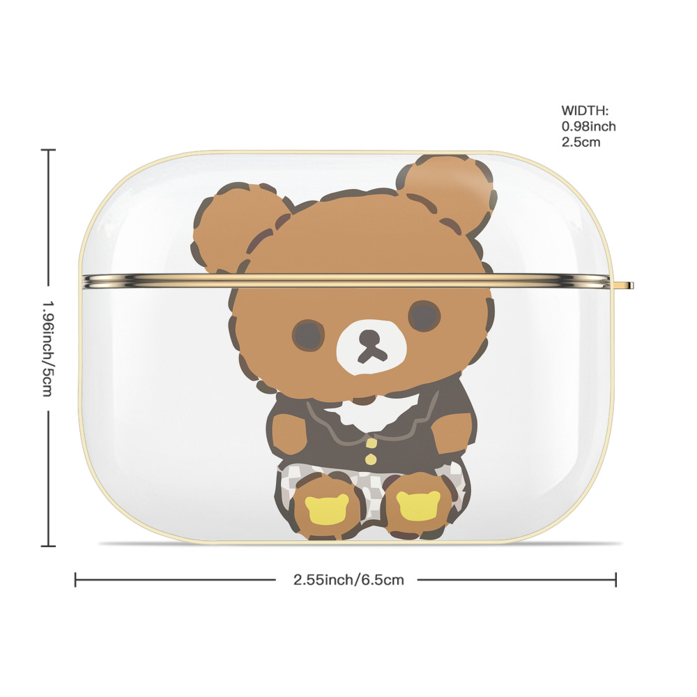 リラックマ リラックマ キイロイトリ Rilakkuma Korilakkuma Kiiroitori 【AirPods Pro用】ハードシェル保護ケース｜耐衝撃・防指紋・カラビナ付き商品仕様