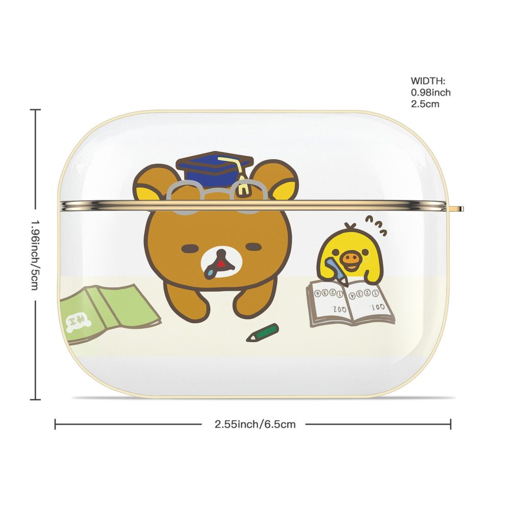 リラックマ リラックマ キイロイトリ Rilakkuma Korilakkuma Kiiroitori 【AirPods Pro用】ハードシェル保護ケース｜耐衝撃・防指紋・カラビナ付き商品仕様