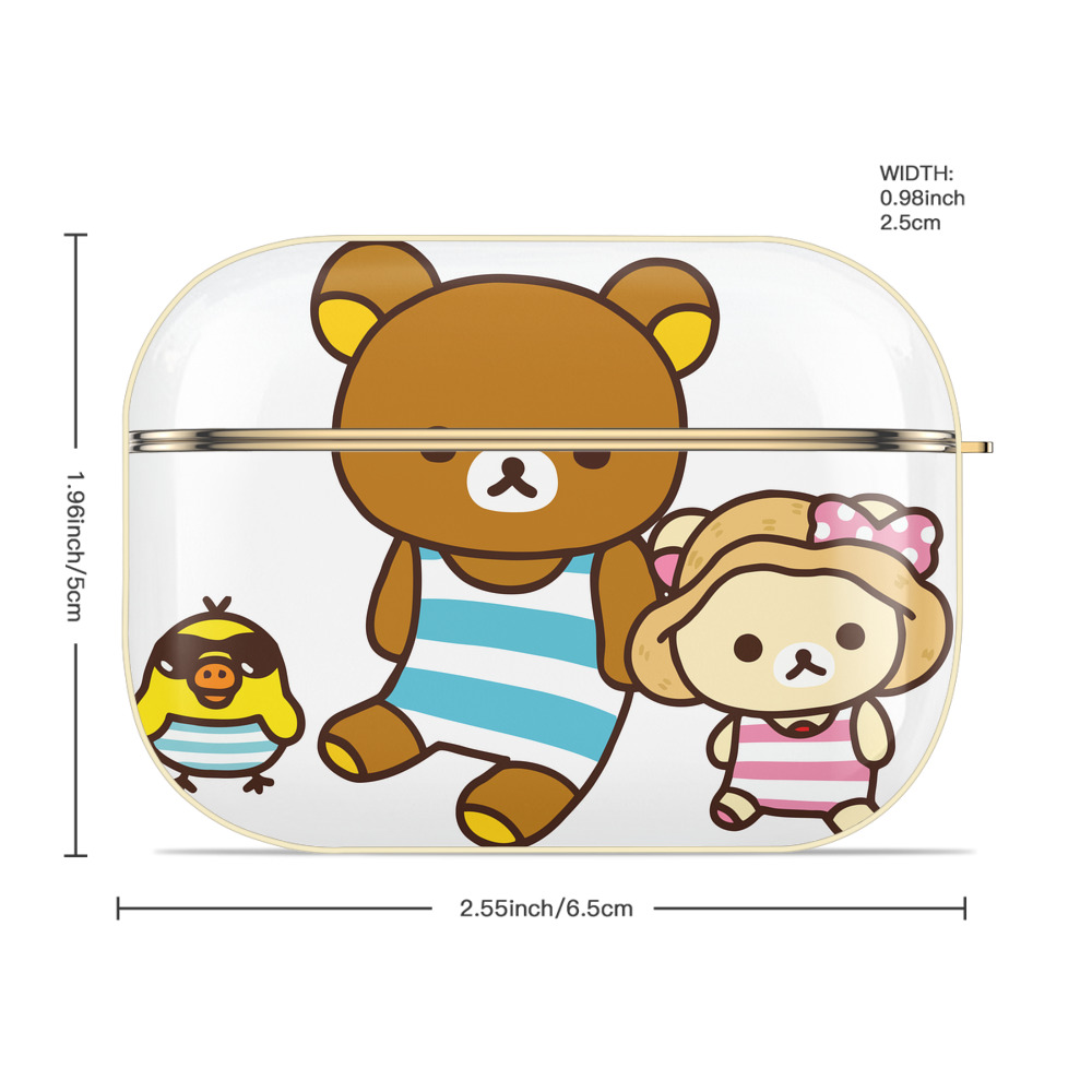 リラックマ リラックマ キイロイトリ Rilakkuma Korilakkuma Kiiroitori 【AirPods Pro用】ハードシェル保護ケース｜耐衝撃・防指紋・カラビナ付き商品仕様
