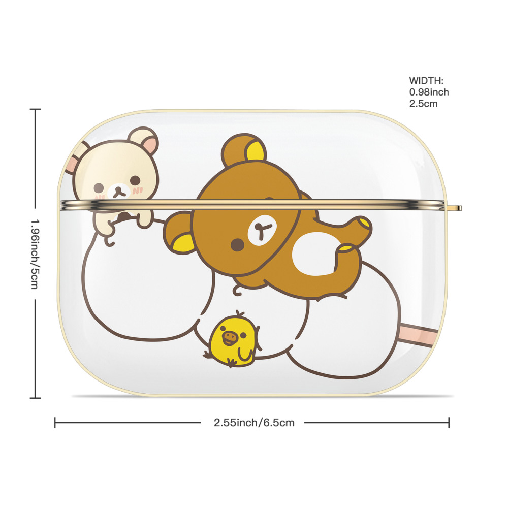 リラックマ リラックマ キイロイトリ Rilakkuma Korilakkuma Kiiroitori 【AirPods Pro用】ハードシェル保護ケース｜耐衝撃・防指紋・カラビナ付き商品仕様
