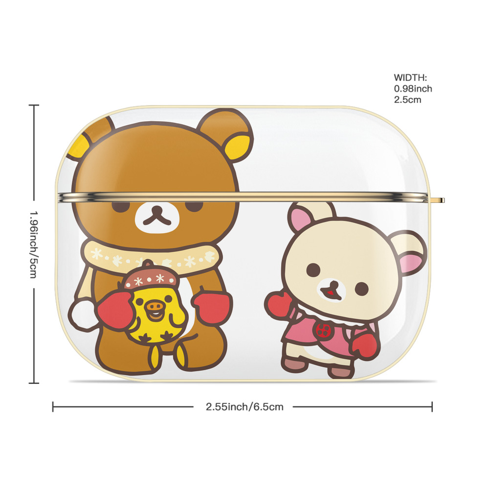 リラックマ リラックマ キイロイトリ Rilakkuma Korilakkuma Kiiroitori 【AirPods Pro用】ハードシェル保護ケース｜耐衝撃・防指紋・カラビナ付き商品仕様
