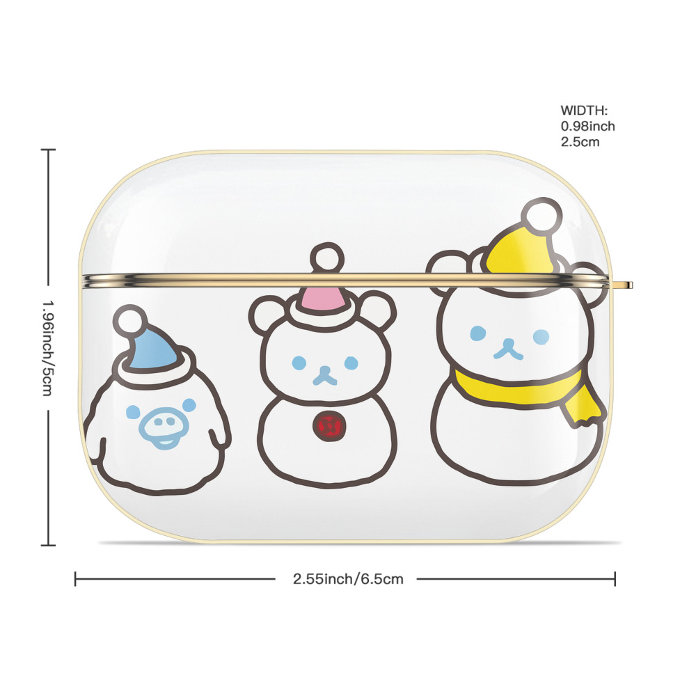リラックマ リラックマ キイロイトリ Rilakkuma Korilakkuma Kiiroitori 【AirPods Pro用】ハードシェル保護ケース｜耐衝撃・防指紋・カラビナ付き商品仕様