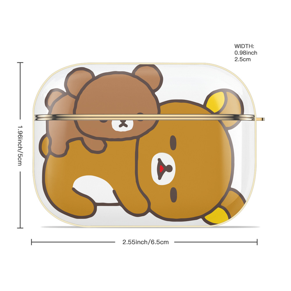 リラックマ リラックマ キイロイトリ Rilakkuma Korilakkuma Kiiroitori 【AirPods Pro用】ハードシェル保護ケース｜耐衝撃・防指紋・カラビナ付き商品仕様