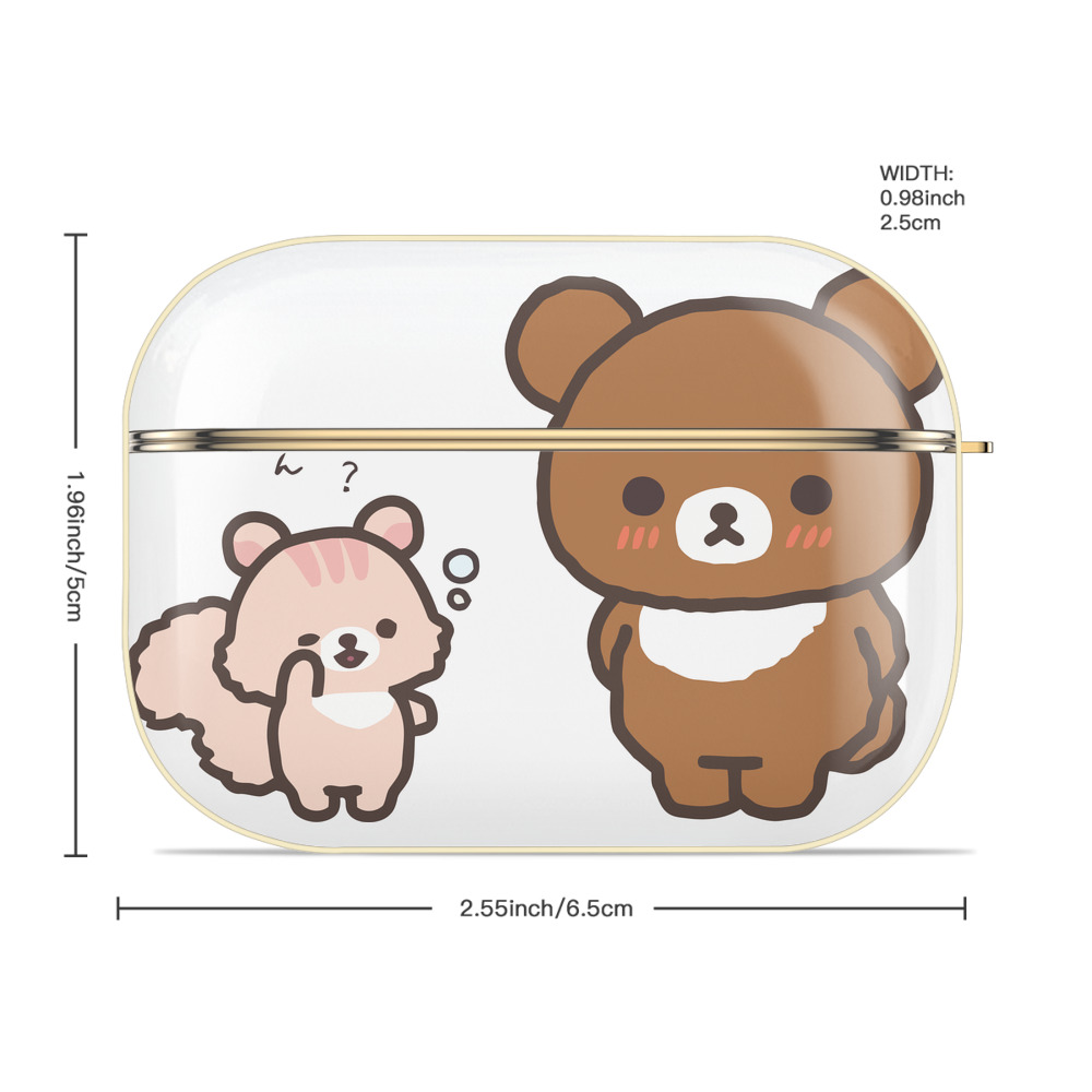 リラックマ リラックマ キイロイトリ Rilakkuma Korilakkuma Kiiroitori 【AirPods Pro用】ハードシェル保護ケース｜耐衝撃・防指紋・カラビナ付き商品仕様