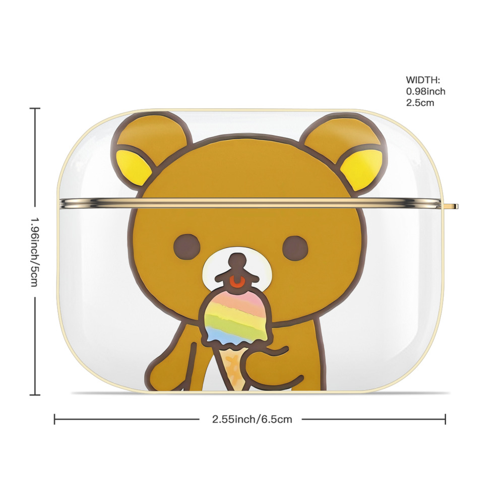 リラックマ リラックマ キイロイトリ Rilakkuma Korilakkuma Kiiroitori 【AirPods Pro用】ハードシェル保護ケース｜耐衝撃・防指紋・カラビナ付き商品仕様