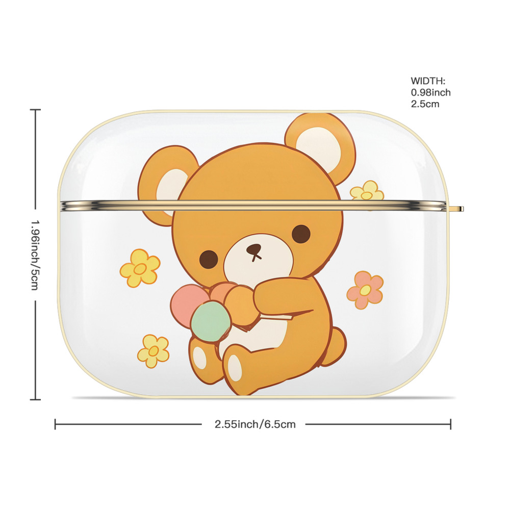 リラックマ リラックマ キイロイトリ Rilakkuma Korilakkuma Kiiroitori 【AirPods Pro用】ハードシェル保護ケース｜耐衝撃・防指紋・カラビナ付き商品仕様