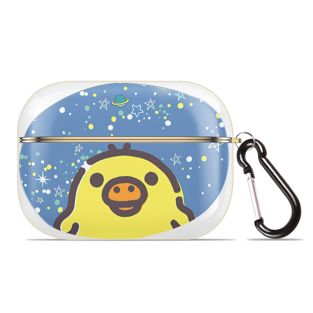 （画像用） リラックマ リラックマ キイロイトリ Rilakkuma Korilakkuma Kiiroitori 【AirPods Pro用】ハードシェル保護ケース｜耐衝撃・防指紋・カラビナ付き商品仕様