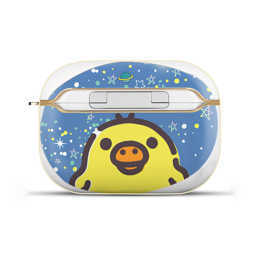 （画像用） リラックマ リラックマ キイロイトリ Rilakkuma Korilakkuma Kiiroitori 【AirPods Pro用】ハードシェル保護ケース｜耐衝撃・防指紋・カラビナ付き商品仕様