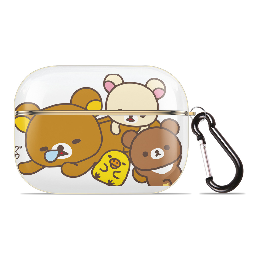 （画像用） リラックマ リラックマ キイロイトリ Rilakkuma Korilakkuma Kiiroitori 【AirPods Pro用】ハードシェル保護ケース｜耐衝撃・防指紋・カラビナ付き商品仕様