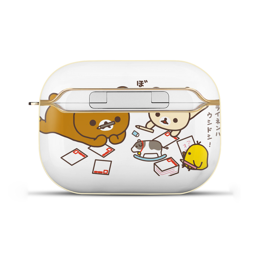 （画像用） リラックマ リラックマ キイロイトリ Rilakkuma Korilakkuma Kiiroitori 【AirPods Pro用】ハードシェル保護ケース｜耐衝撃・防指紋・カラビナ付き商品仕様