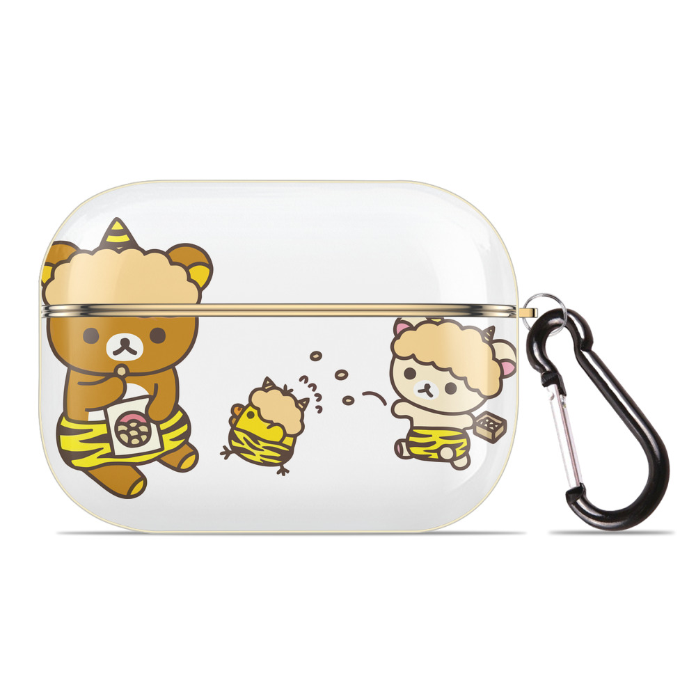 （画像用） リラックマ リラックマ キイロイトリ Rilakkuma Korilakkuma Kiiroitori 【AirPods Pro用】ハードシェル保護ケース｜耐衝撃・防指紋・カラビナ付き商品仕様