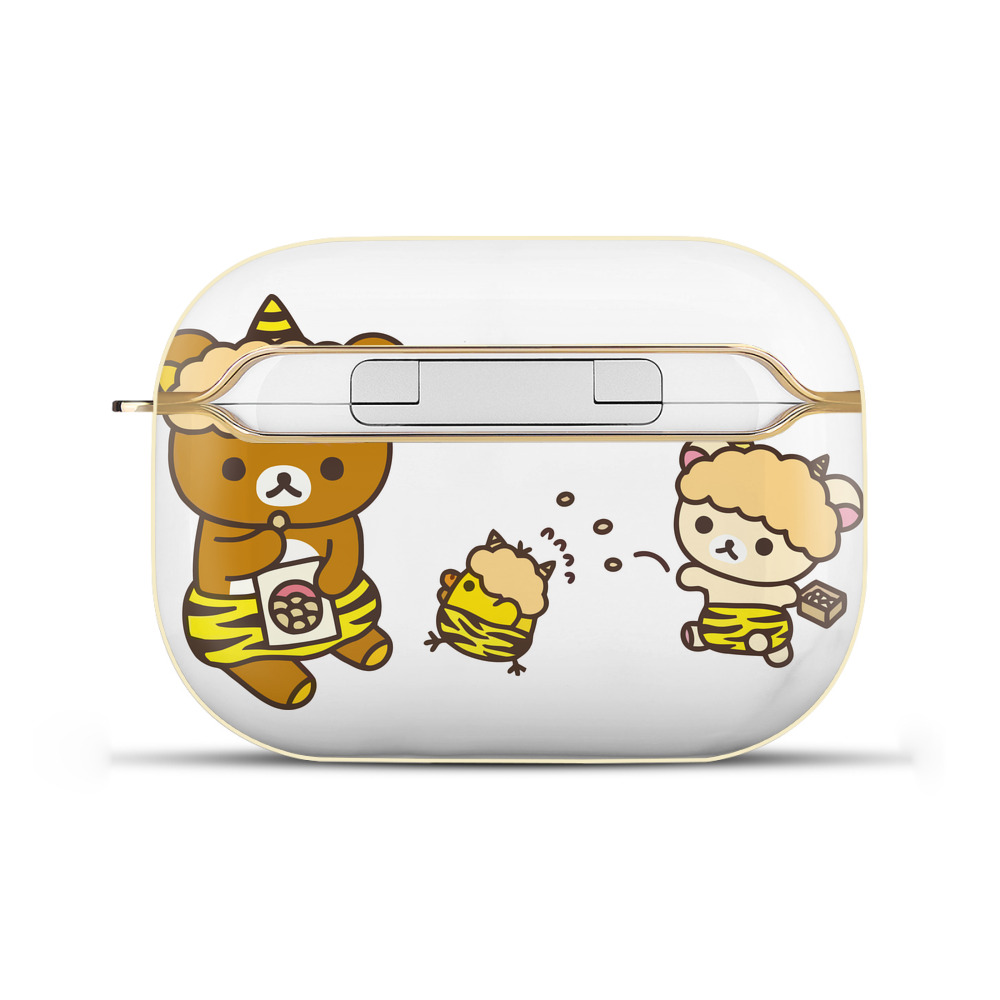 （画像用） リラックマ リラックマ キイロイトリ Rilakkuma Korilakkuma Kiiroitori 【AirPods Pro用】ハードシェル保護ケース｜耐衝撃・防指紋・カラビナ付き商品仕様