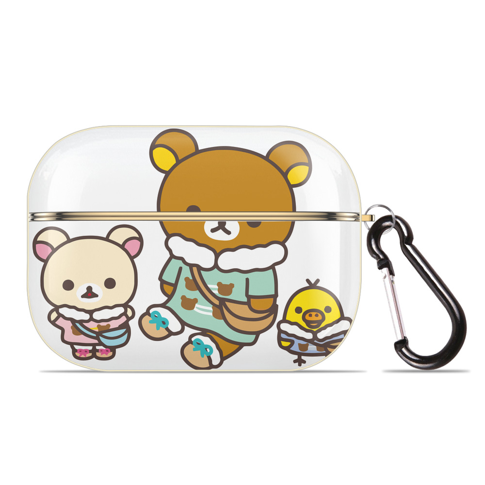（画像用） リラックマ リラックマ キイロイトリ Rilakkuma Korilakkuma Kiiroitori 【AirPods Pro用】ハードシェル保護ケース｜耐衝撃・防指紋・カラビナ付き商品仕様